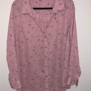 Avenue Pink Eyeglasses print top